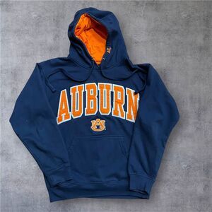 Old Varsity Brand Vintage Y2K Auburn University Navy Orange Hoodie Men's Medium